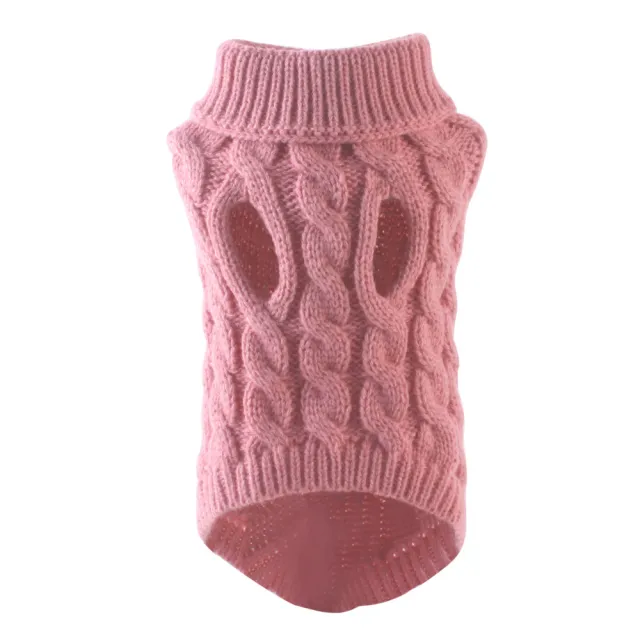 Winter Warm Pet Clothes Puppy Sweater Deep Pink - Shop at LoveMi
