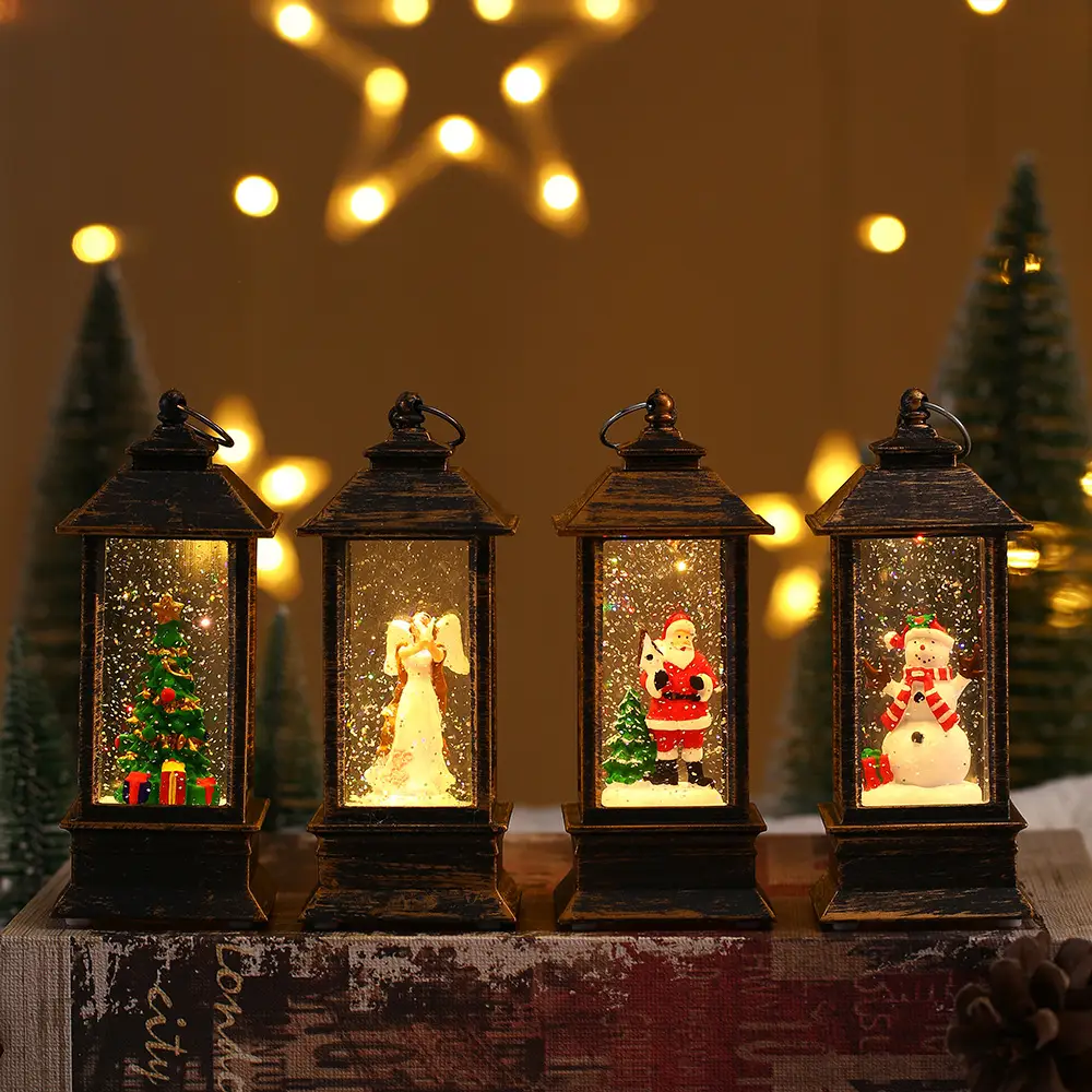 Christmas Decoration Small Oil Lamp Interior Portable LED Lamp