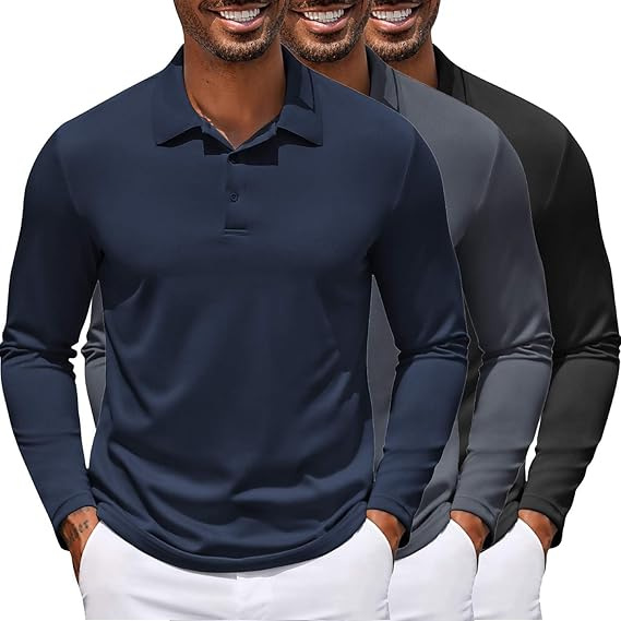 Men's Golf Casual Pique Quick-Dry Polo Shirt