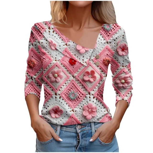 Cactus Large Flower Printed Shirt Cr5 Xl - Shop at LoveMi