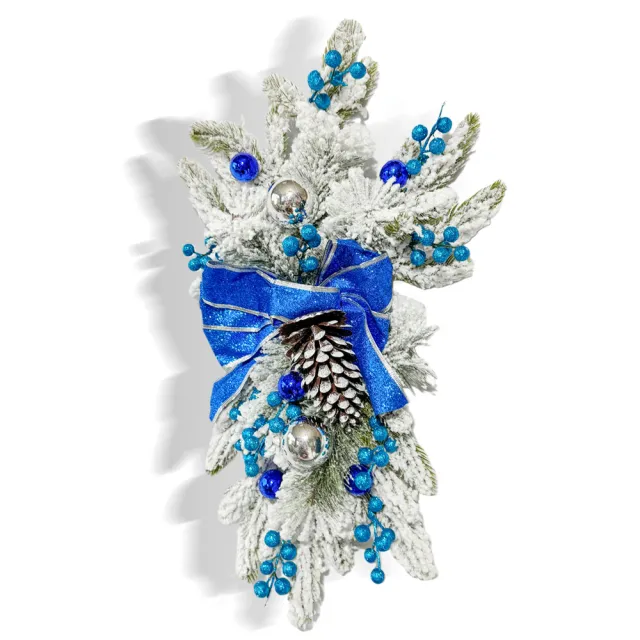 Wall Decoration Holiday Atmosphere Crafts Christmas Upside Down Stairs Hanging Ornaments Blue - Shop at LoveMi