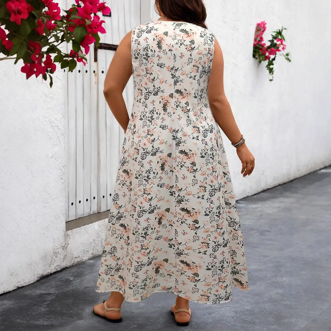 Women's Fashionable Printed Sleeveless Sling Dress