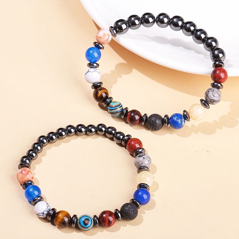 Natural Haematite Planet Galaxy Bracelet Unisex Bracelet