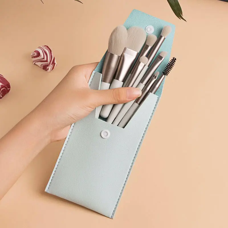 Beauty Tools 8 Mini Makeup Brushes Suit - Green Envelope Package