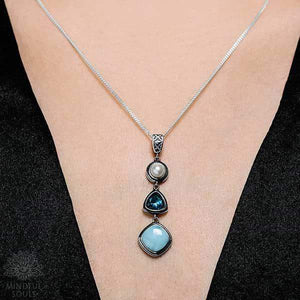 Silver Larimar Necklace