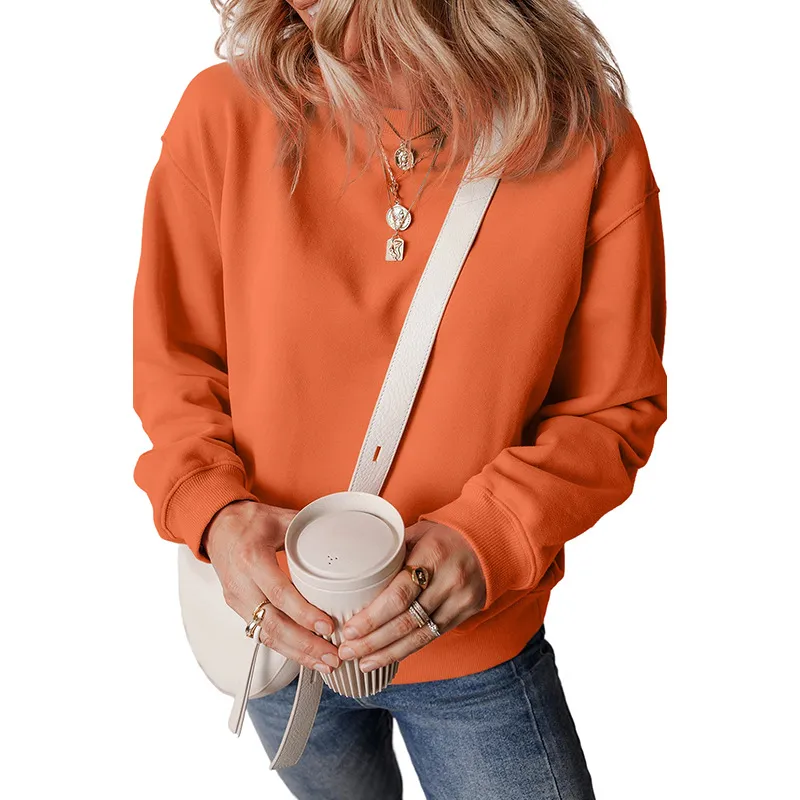 New Pure Color Minimal Versatile Pullover Sweater For Women - Lc25317289P7014 Color-Xxxl