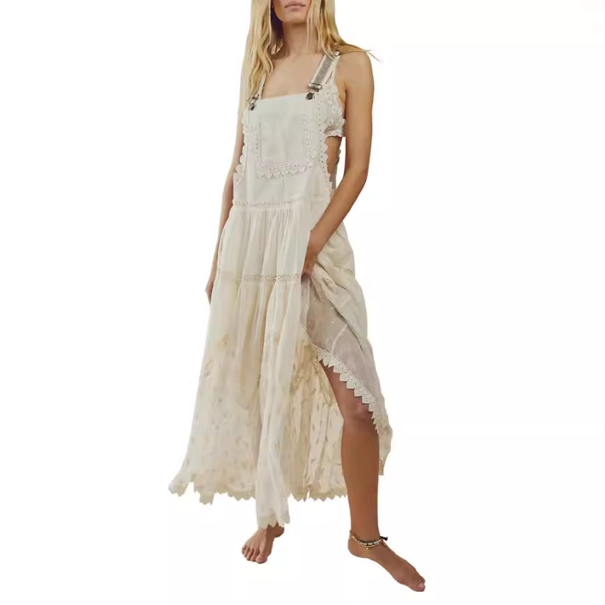 Women's Lace Embroidery Dress Adjustable Shoulder Strap — image 1
