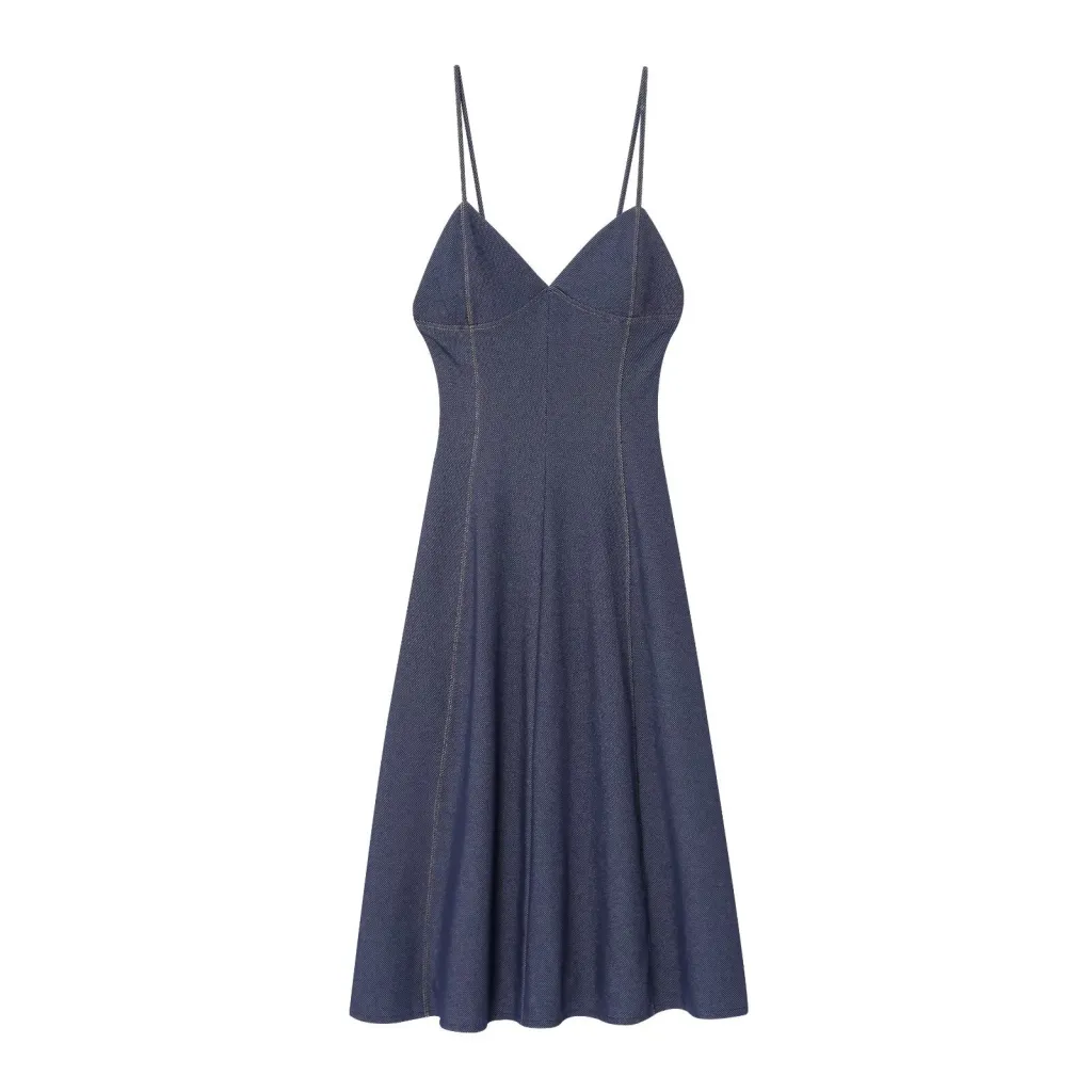 Lady's Belted Bustier Dress With Strap Top - Suspender Skirt-L