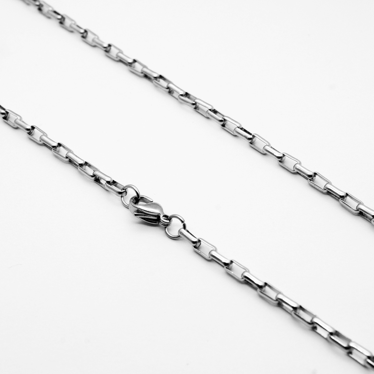 Stainless Steel Ornament Necklace Round Edge Length Box Chain
