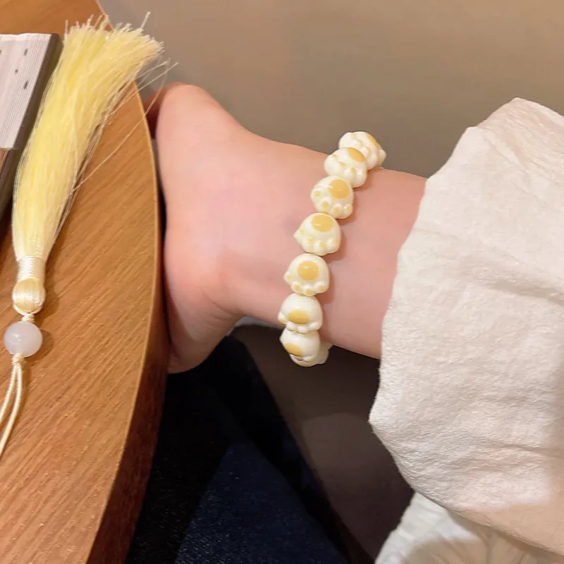 Versatile Beaded Women's Pearl Bracelet Ornament - S668 Yellow