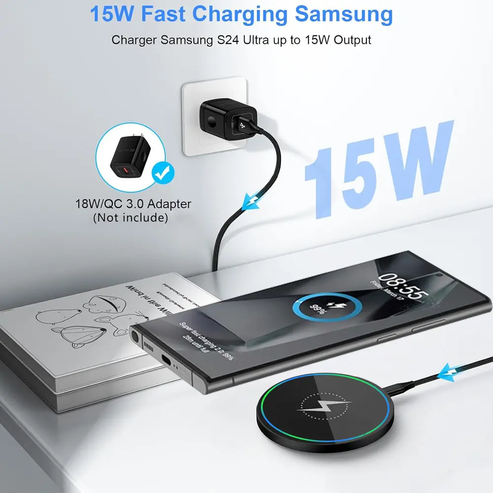Fast-charging Portable Mini Wireless Phone Charger