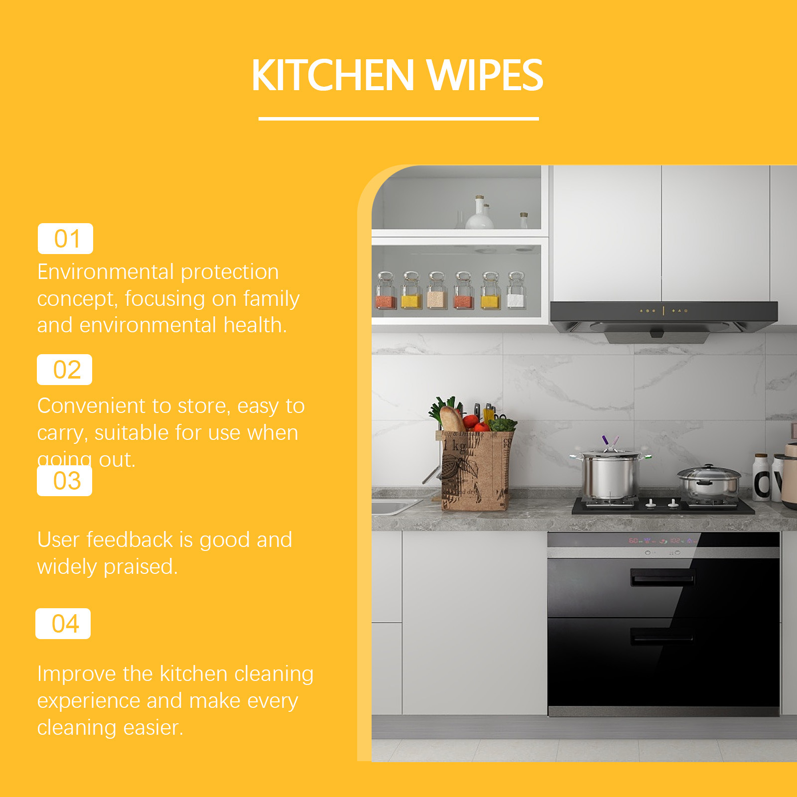 Title 2, Kitchen Wipes Kitchen Countertop Stove Oven Mul...