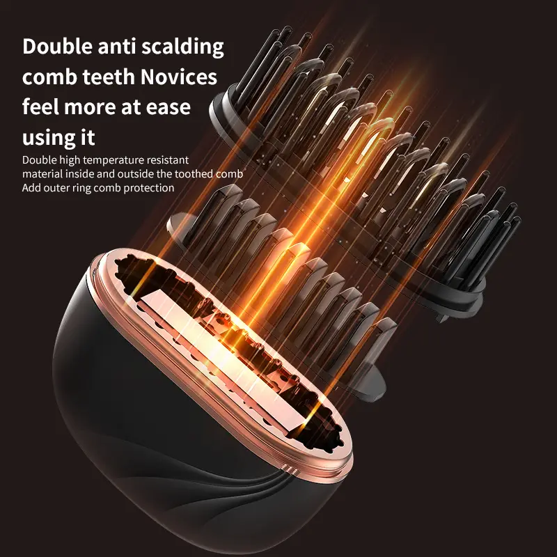 Mini Hair Straightening Comb Wireless Charging Portable