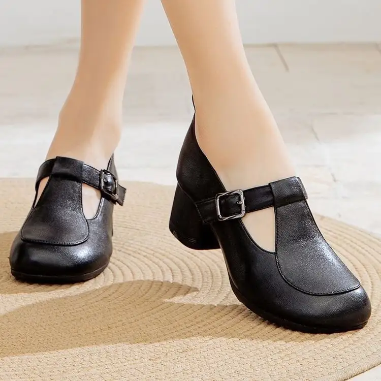 Casual Loafers For Moms Round Toe Autumn Style