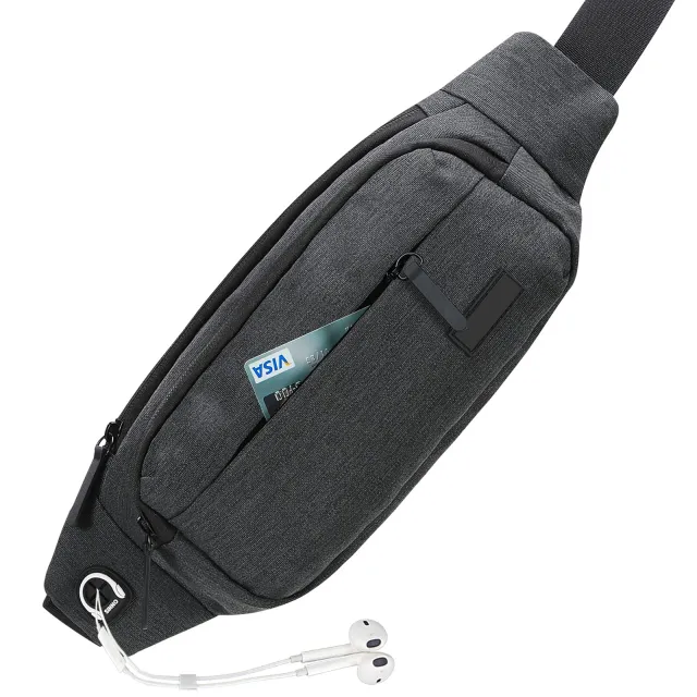 Fashion Casual Multi functional Mobile Phone Waist Bag Gray - Shop at LoveMi