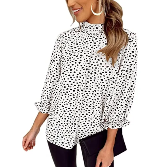 Women Top Casual Floral Print Long Sleeve Pleated Loose Little girl Style Clothes Shirt Floral - Shop at LoveMi