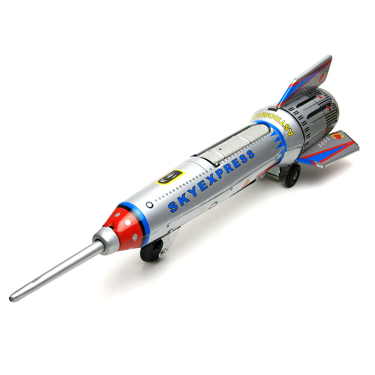 MF378 Tin-Plated Spaceplane Photography Prop Moon Rocket