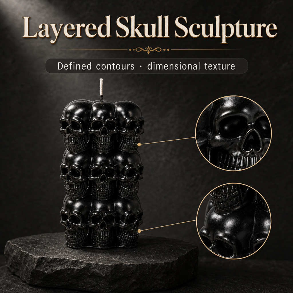 Halloween Skull Pyramid Aromatherapy Candle Ornament everydayshopit media