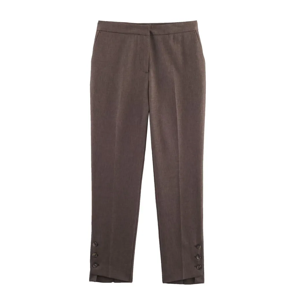 Fashion Back Button Suit Jacket Pants - Pants