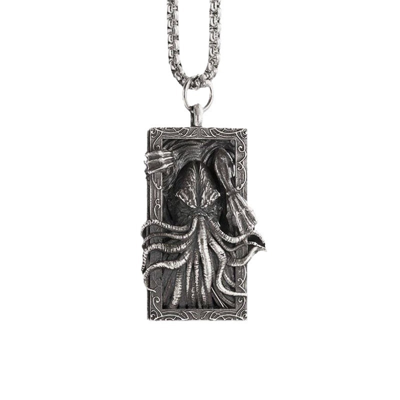 Men Fashion Brands All-match Clavicle Chain Light Cuban Pendant Necklace