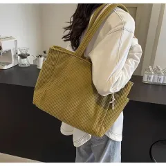 Autumn And Winter Leisure One Shoulder Shopping Bag Advanced Sensor Service Tote - Yellow - View 1