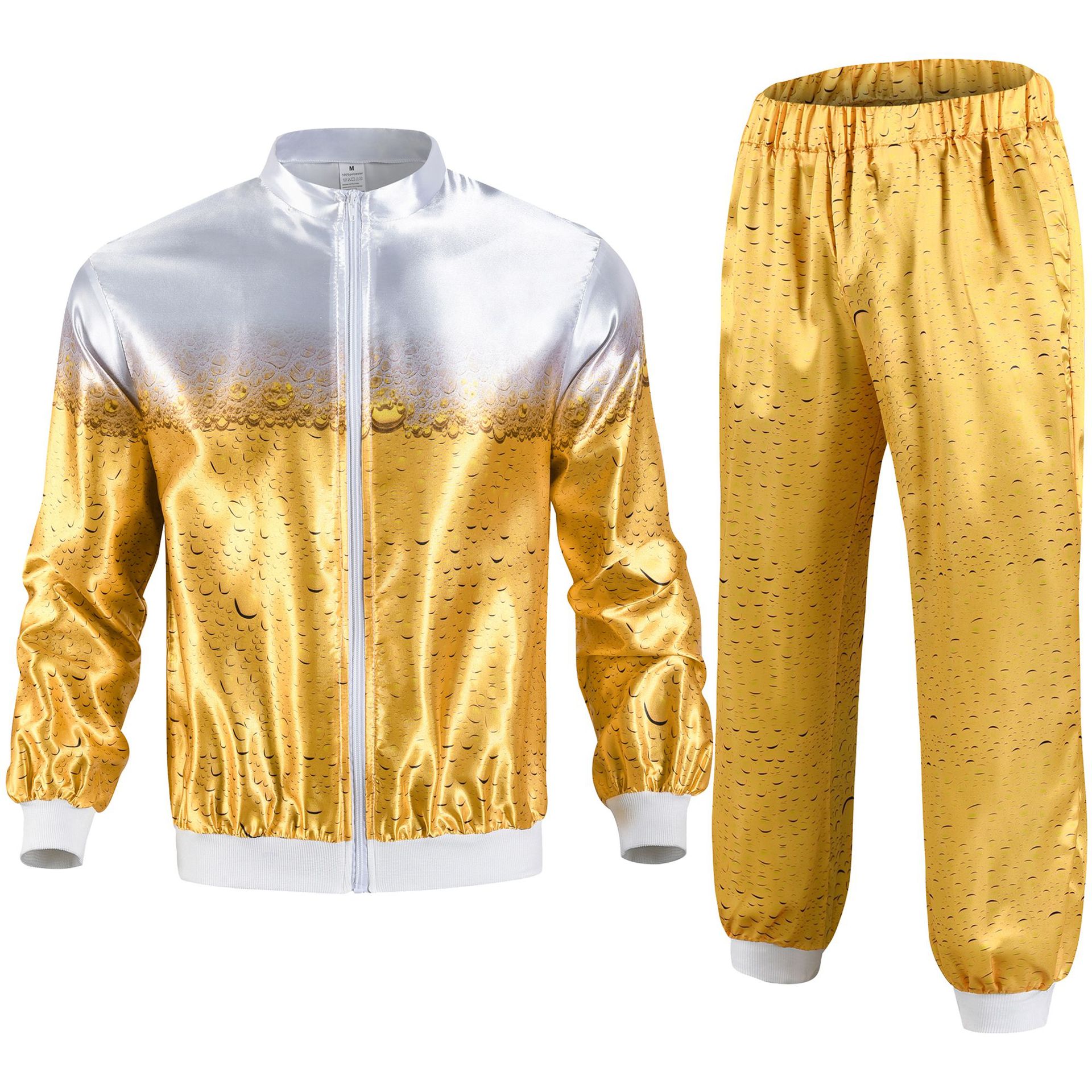 Disco Sportswear Jacket And Pants Jogging Vintage Style Theme Party Beer Sportswear - Shop at LoveMi