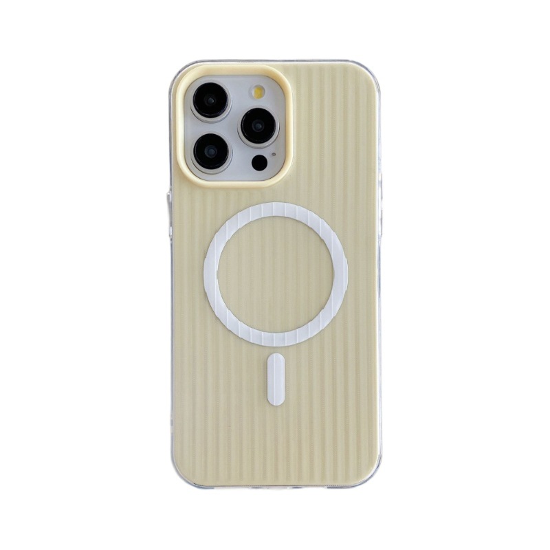 Magnetic Stripe Minimalist Solid Color Phone Case - Image 4
