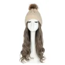 Beige Cap Green Wood Gray