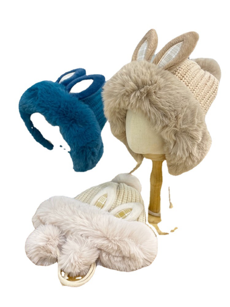 Cute Rabbit Ears Knitted Lei Feng Cap Children - Image 9