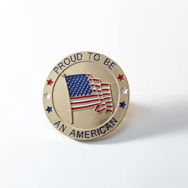 American Patriotic Republican Campaign Metal Brooch Gold - Shop at LoveMi