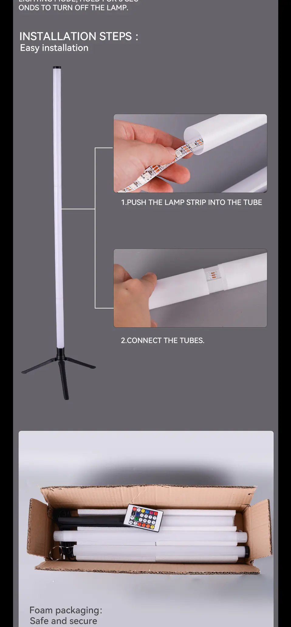 LED Corner Ambience Light Split Floor Bedroom