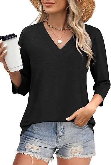 Casual Women's Waist Knitted T shirt Black - Shop at LoveMi