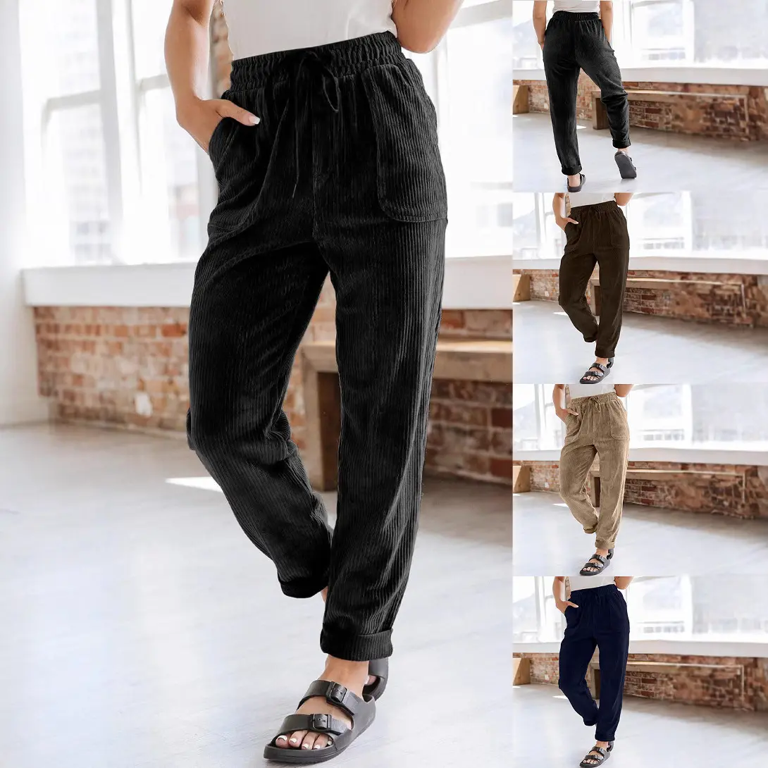 European And American Casual Pants Fashion Solid