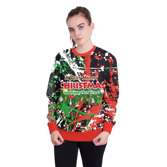 Women's Christmas 3D Digital Printed Pullover Sweatshirt Swys031 S - Shop at LoveMi