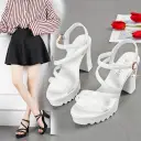Chunky Heel High Heeled Sandals view 1