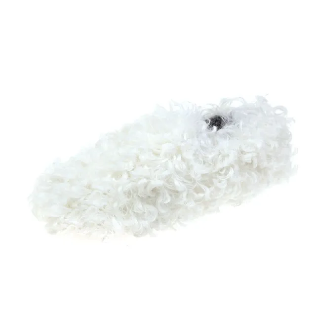 Lamb Curly Pumps Women's Flat Bottom White - Shop at LoveMi