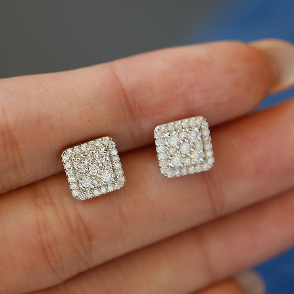 American-style Moissanite Stud Earrings For Men And Women
