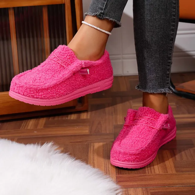 Ethnic Style Series Flat Casual Breathable Soft Bottom Lazybone Women's Shoes Red - Shop at LoveMi