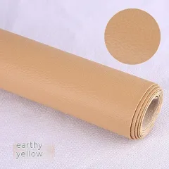 Litchi Self-adhesive Leather Refurbished Bedside And Sofa Repair Patch Leather Patch - Ginger Yellow - View 1