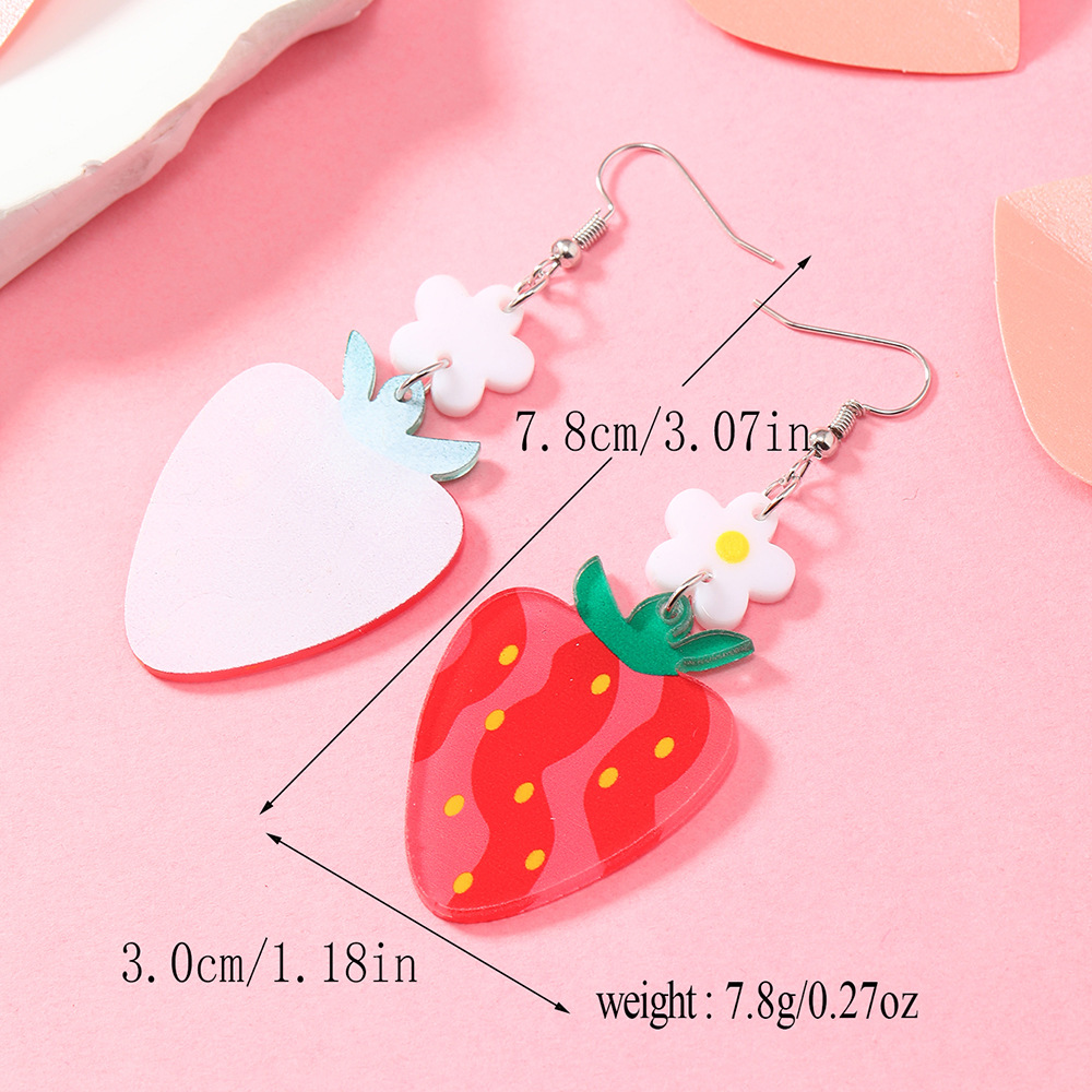 Acrylic Strawberry Earrings