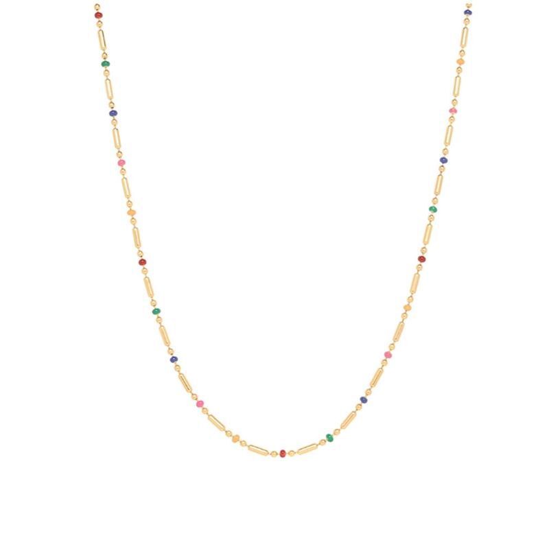 Exquisite Fashion Bohemian Style Colorful Drop Glaze Beads Necklace