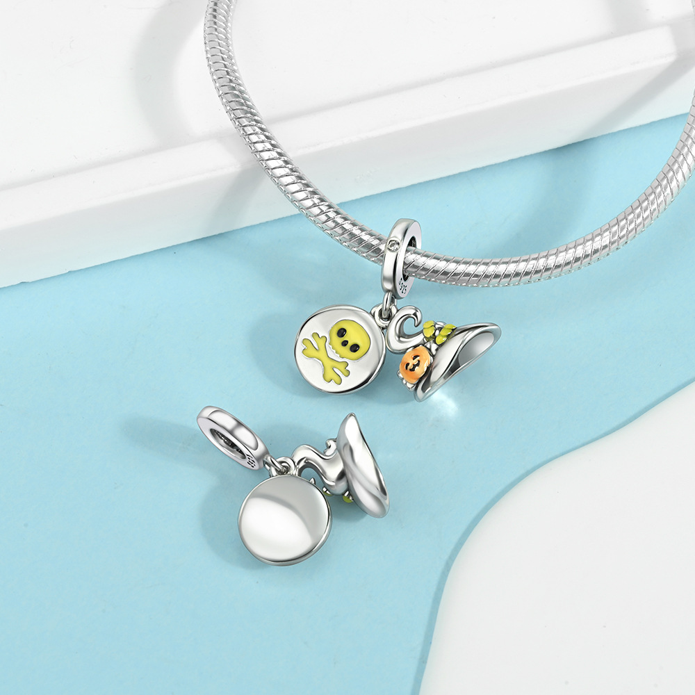 Dark-style, Personalized Silver-plated DIY Beaded Bracelet Jewelry