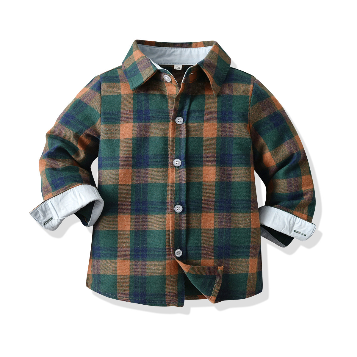 Boys Plaid Long-sleeve Shirt Top — foto 6