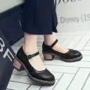 British-style Retro Artistic Chic Chunky-heeled Low-cut Womens Shoes view 11