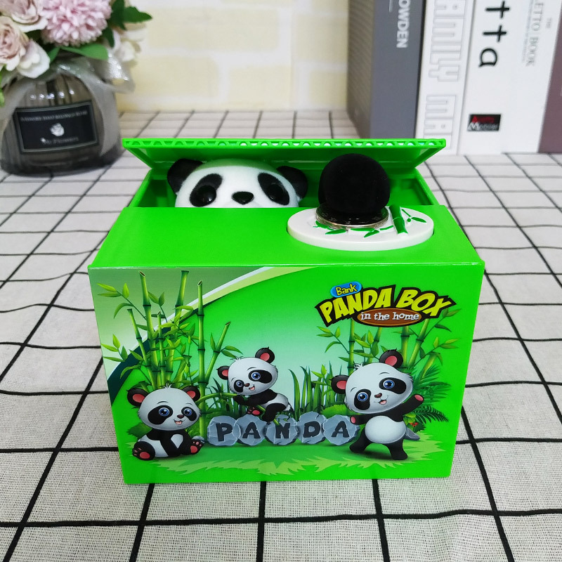 Money-Stealing Panda Piggy Bank  Creative Electric Piggy Bank Savings Challenge Children's Birthday Gift Toy