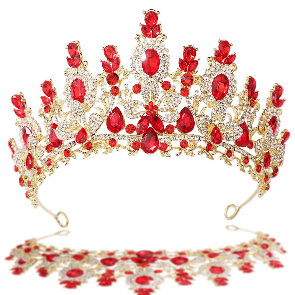 Bridal Crown Headdress Cross Wedding Dress Accessories Luxury Crystal