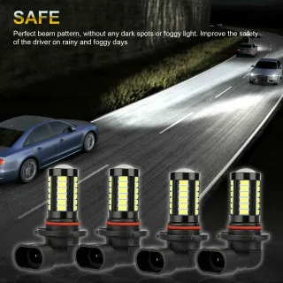 9005 9006 K White LED Bulb Kit High And Low Beam 5630 33SMD Fog Light
