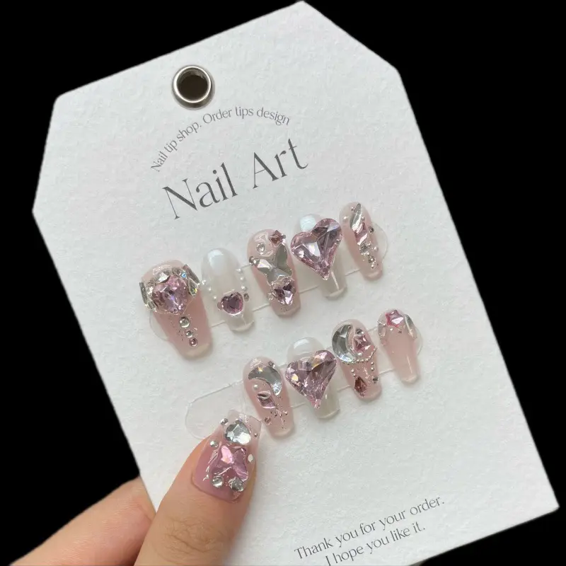 Wear Nail And Diamond Love Rosy Art