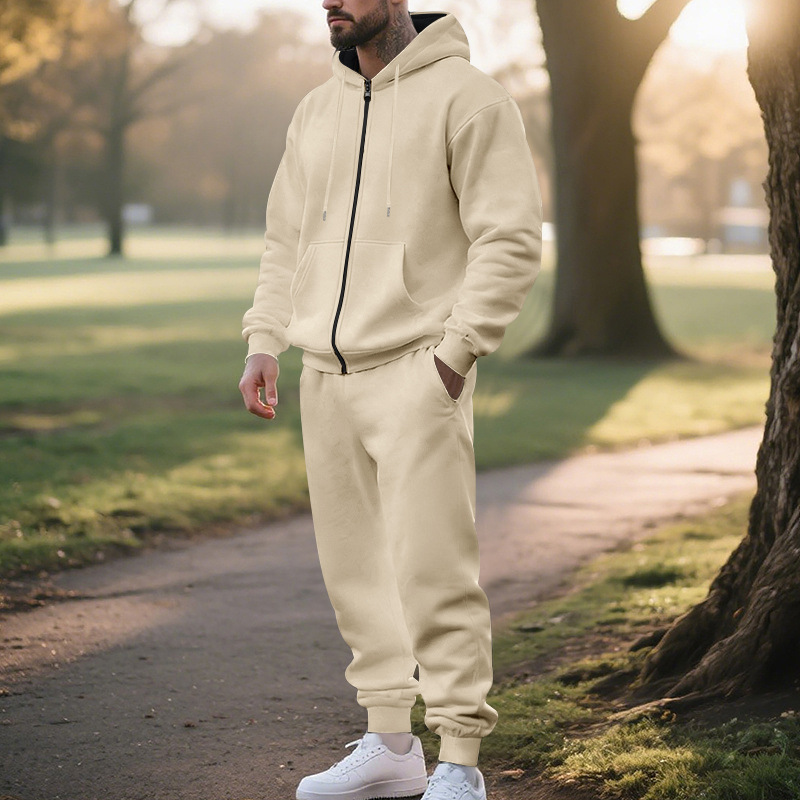Zip-Up Fleece-Lined Hooded Tracksuit, picture 7 of 9