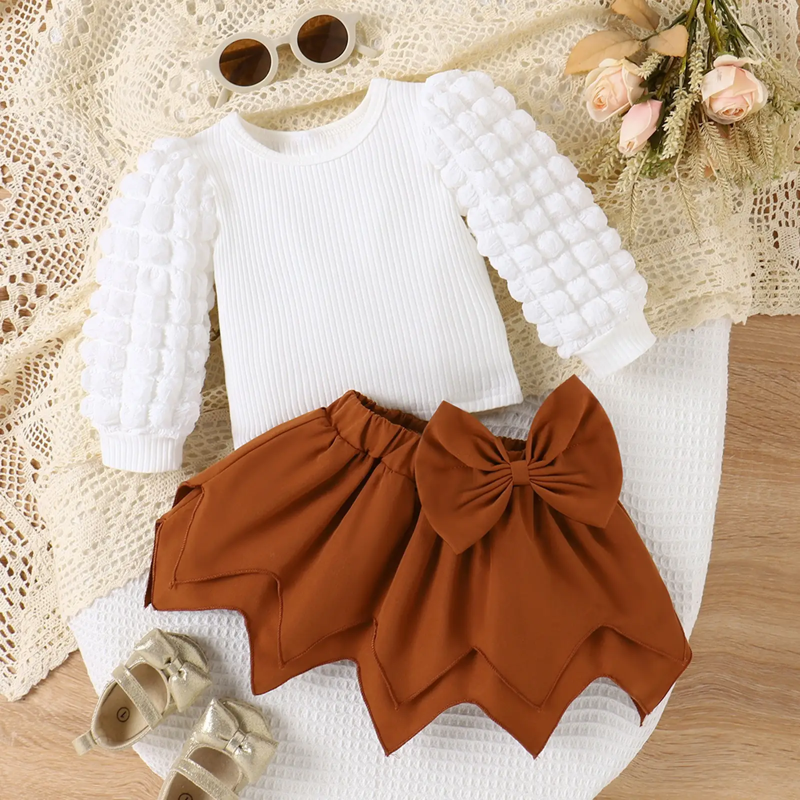 Fashion Irregular Skirt For Girls Suit